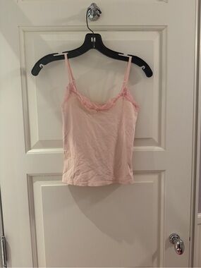 Only Hearts Pink Lace-Trim Cami Top